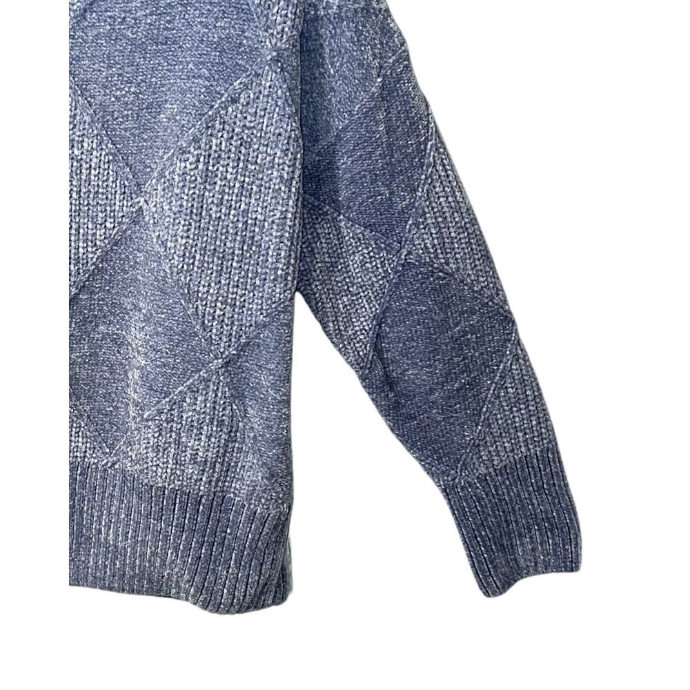 Christian Siriano Sweater Womens Size L Blue Pullover Mock Neck Soft Cozy Casual - Picture 7 of 12